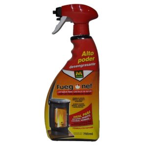 Limpiador para cristales de estufas Fuego Net 750 ml.