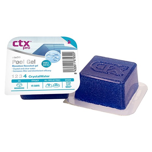 Pack 3 floculantes monodosis PoolGel CTX-39 para piscinas