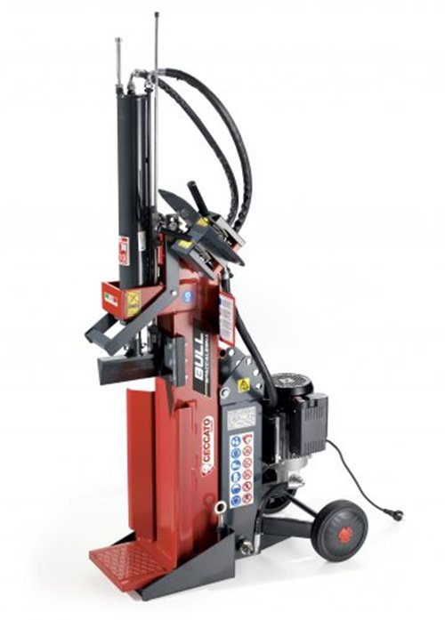 Astilladora de leña eléctrica Ceccato SPLE10-POL en posición vertical