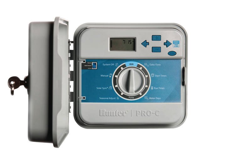 Programador de riego interior 4 estaciones ampliable PC-401i-E Hunter